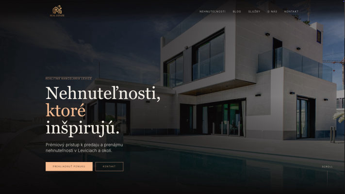 Náhľad webu Real Estate