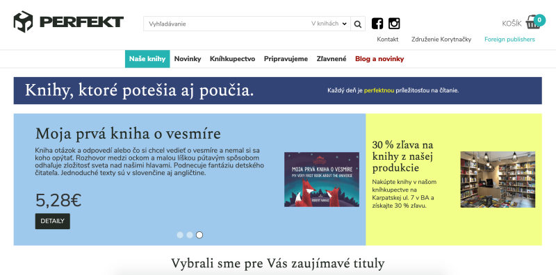 Náhľad webu Vydavateľstvo Perfekt